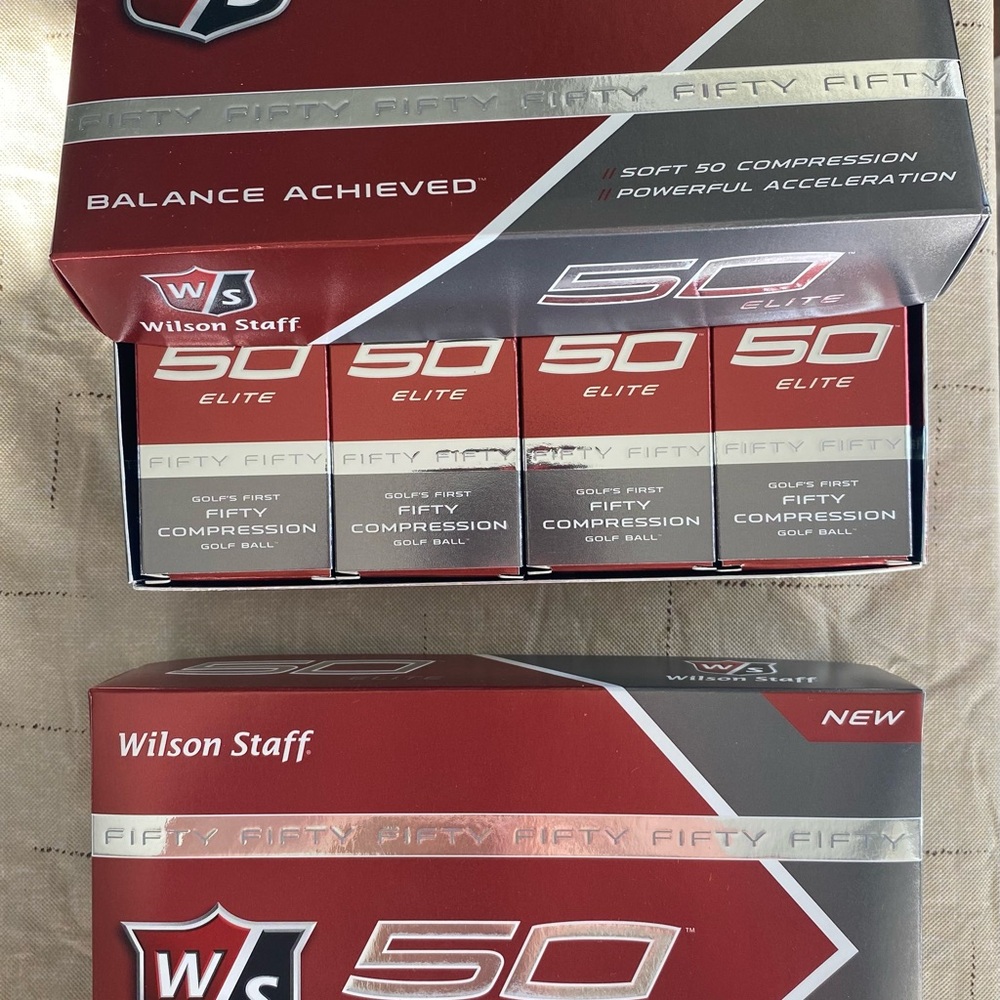 50 Elite Men's Golf Balls - Red/White